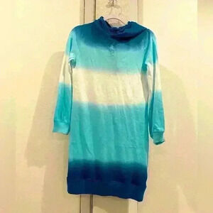 NWT POLO RALPH LAUREN BLUE TIE DYE GIRLS DRESS w Hood SZ XL - can fit Womens S